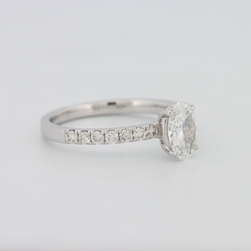0.70 CT Oval Cut Solitaire Pavé Ring - ZIZOV DIAMONDS