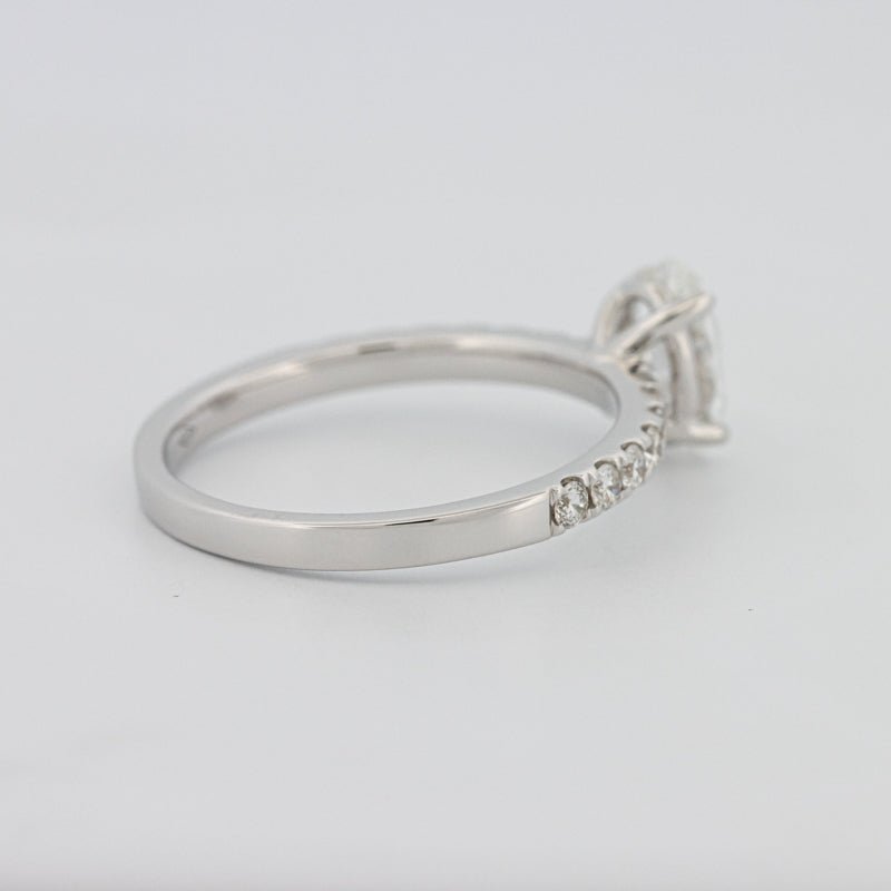 0.70 CT Oval Cut Solitaire Pavé Ring - ZIZOV DIAMONDS