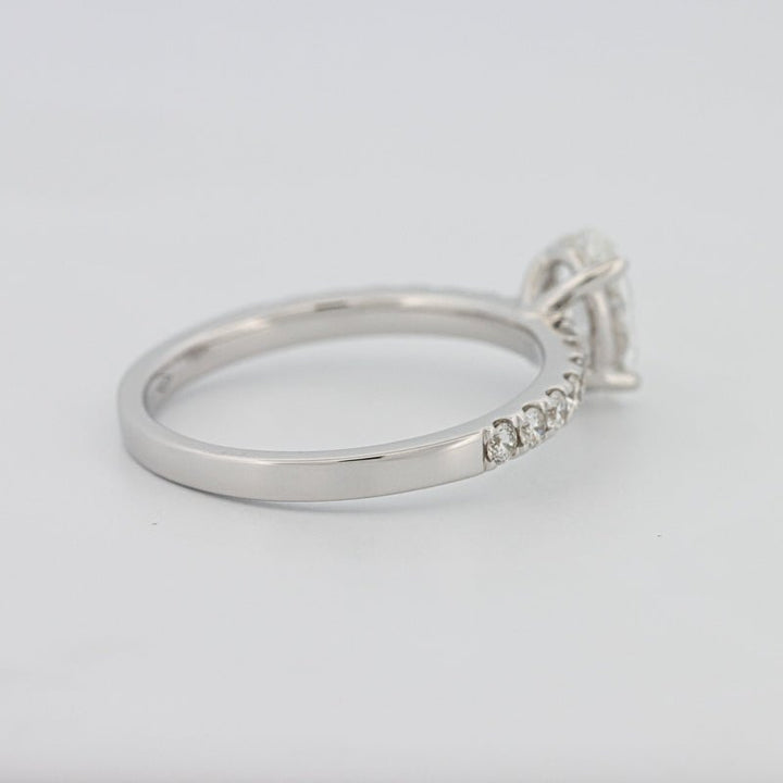 0.70 CT Oval Cut Solitaire Pavé Ring - ZIZOV DIAMONDS