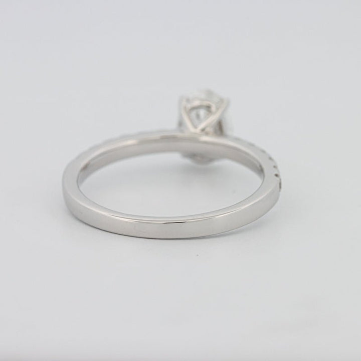 0.70 CT Oval Cut Solitaire Pavé Ring - ZIZOV DIAMONDS