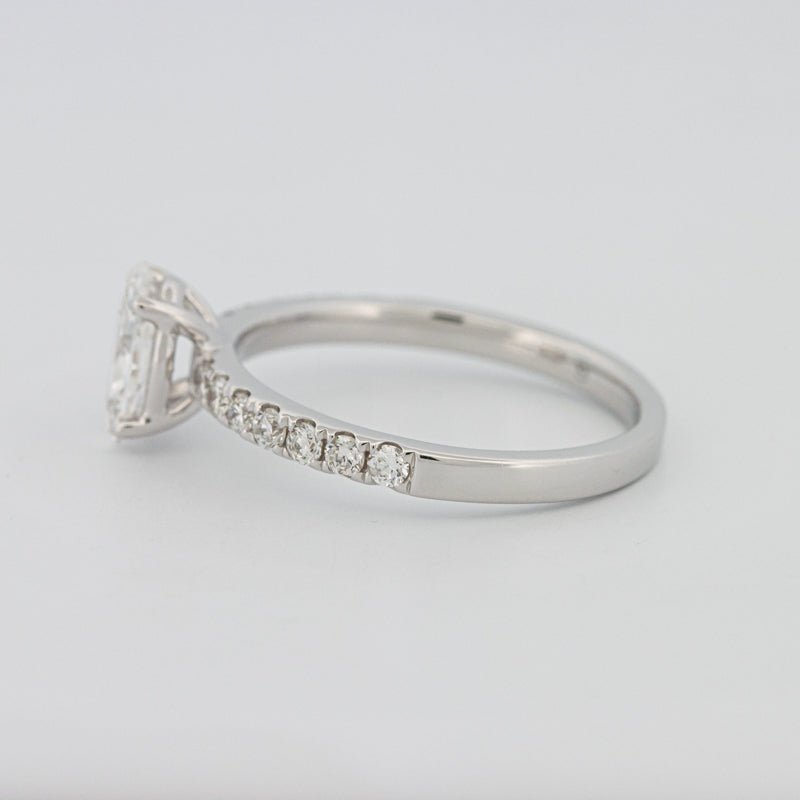 0.70 CT Oval Cut Solitaire Pavé Ring - ZIZOV DIAMONDS