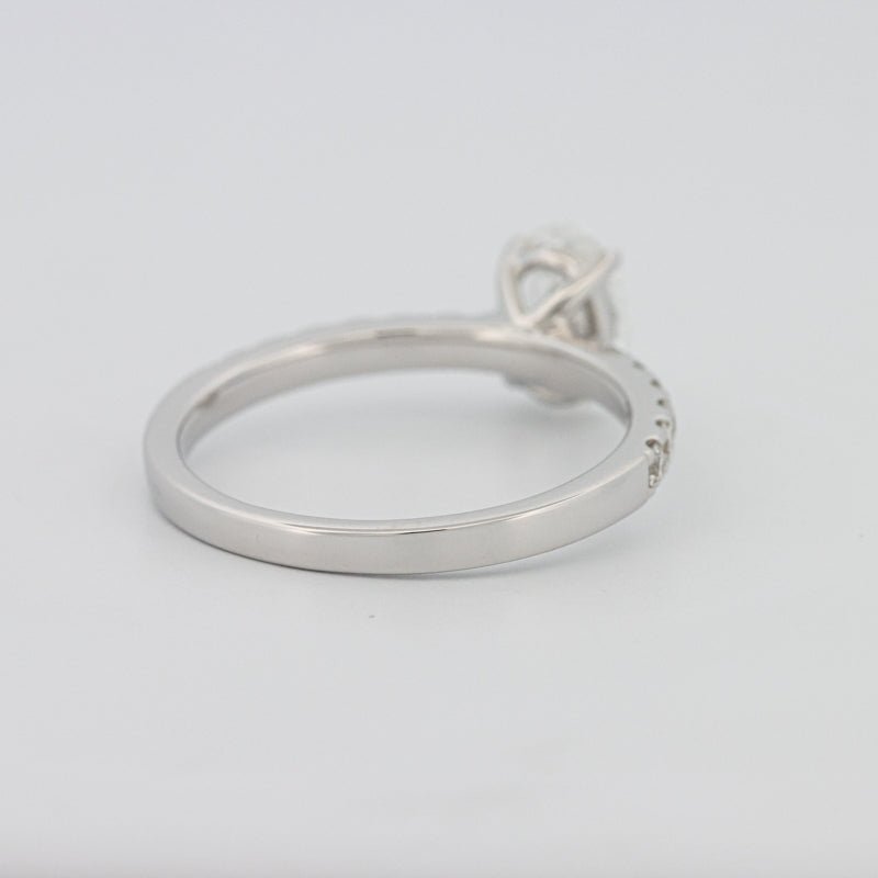 0.70 CT Oval Cut Solitaire Pavé Ring - ZIZOV DIAMONDS