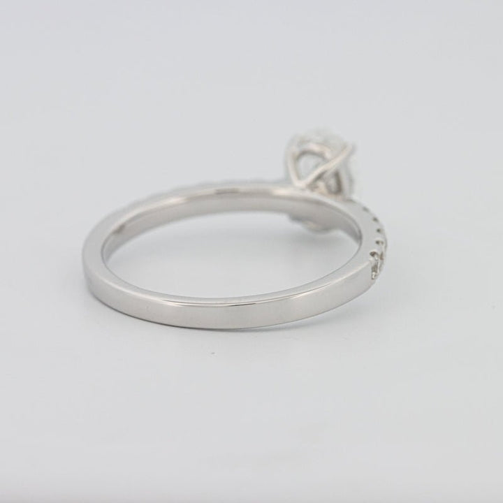 0.70 CT Oval Cut Solitaire Pavé Ring - ZIZOV DIAMONDS