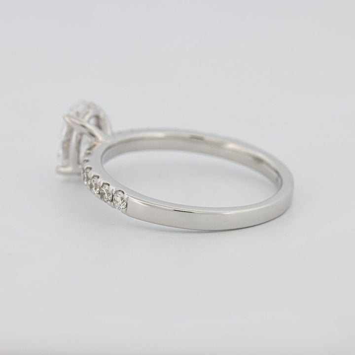 0.70 CT Oval Cut Solitaire Pavé Ring - ZIZOV DIAMONDS