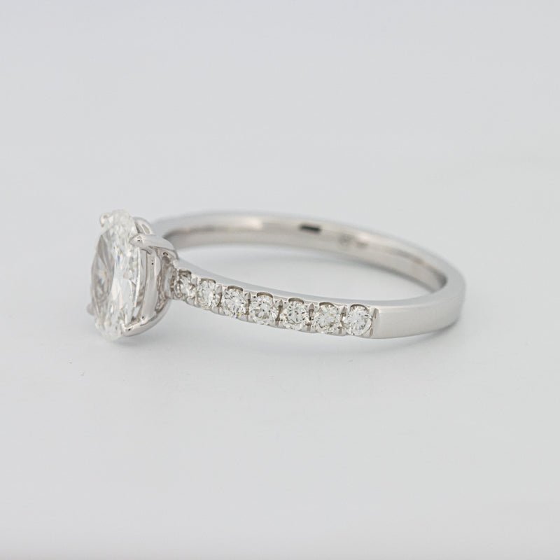 0.70 CT Oval Cut Solitaire Pavé Ring - ZIZOV DIAMONDS