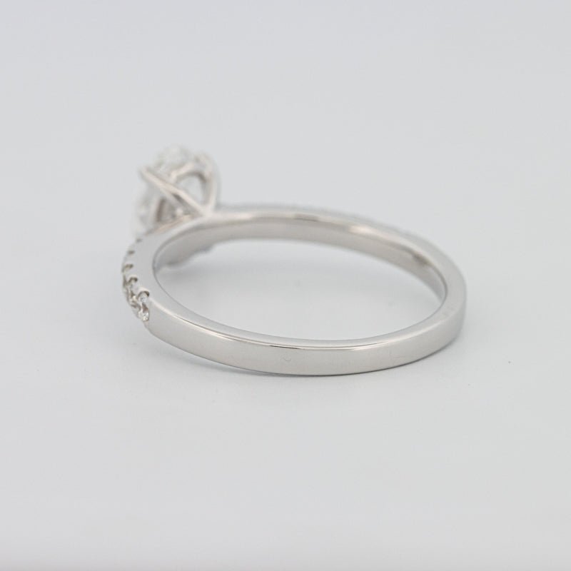 0.70 CT Oval Cut Solitaire Pavé Ring - ZIZOV DIAMONDS