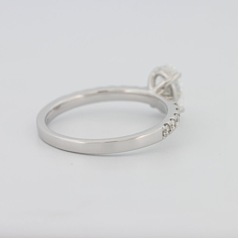 0.70 CT Oval Cut Solitaire Pavé Ring - ZIZOV DIAMONDS