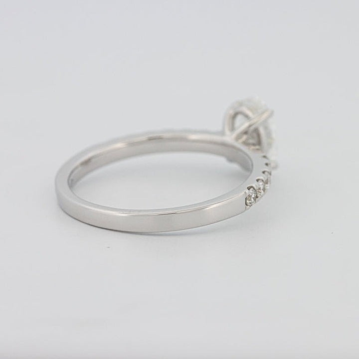 0.70 CT Oval Cut Solitaire Pavé Ring - ZIZOV DIAMONDS