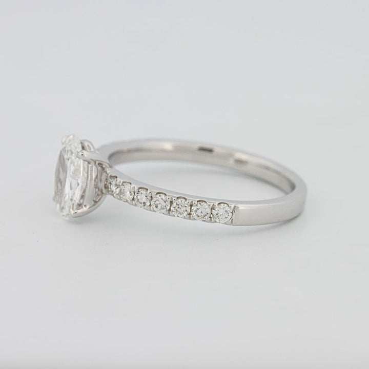 0.70 CT Oval Cut Solitaire Pavé Ring - ZIZOV DIAMONDS