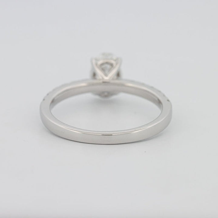 0.70 CT Oval Cut Solitaire Pavé Ring - ZIZOV DIAMONDS