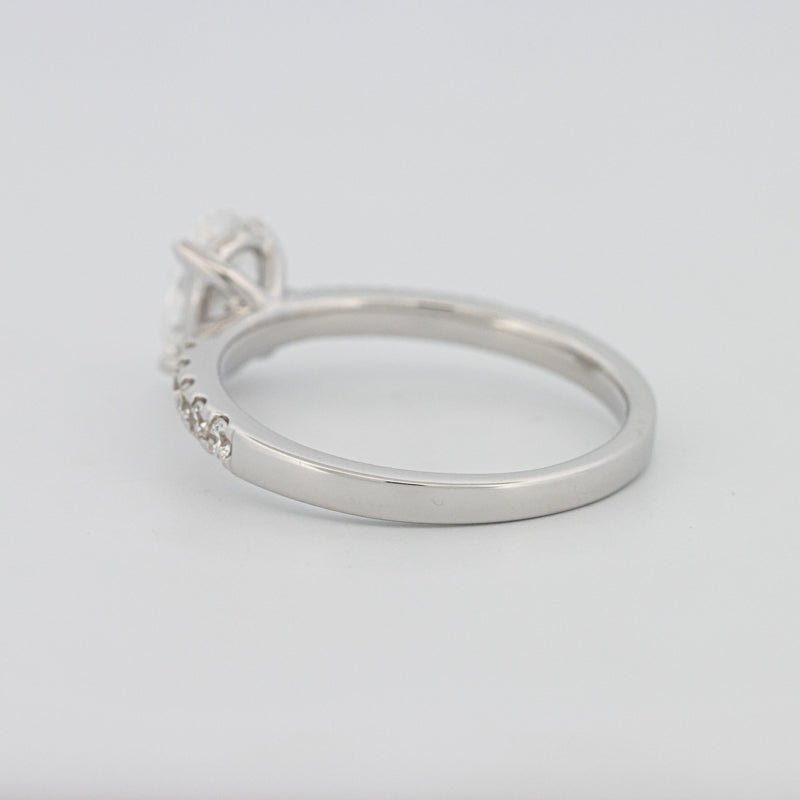 0.70 CT Oval Cut Solitaire Pavé Ring - ZIZOV DIAMONDS