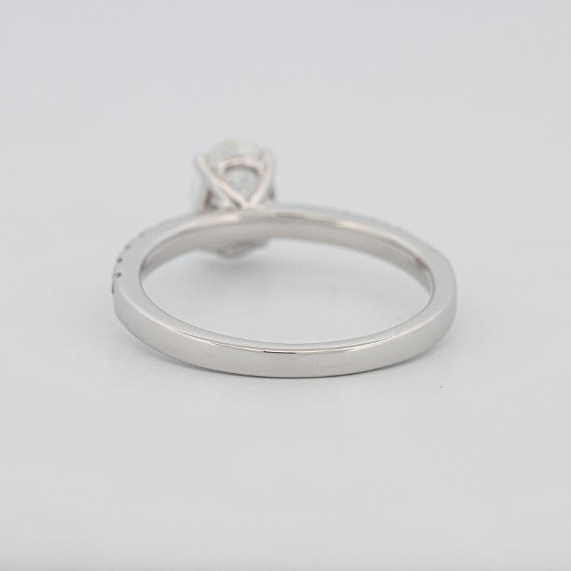 0.70 CT Oval Cut Solitaire Pavé Ring - ZIZOV DIAMONDS