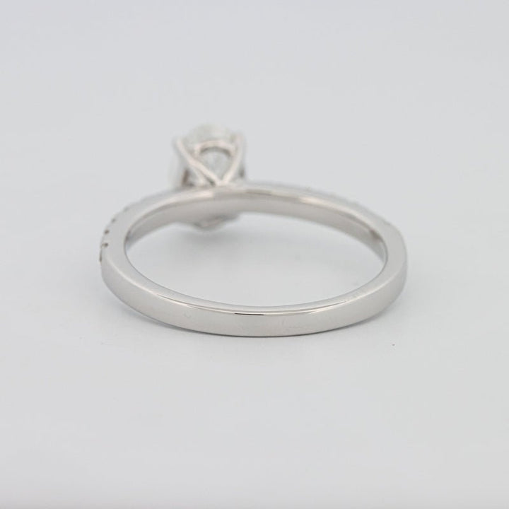 0.70 CT Oval Cut Solitaire Pavé Ring - ZIZOV DIAMONDS