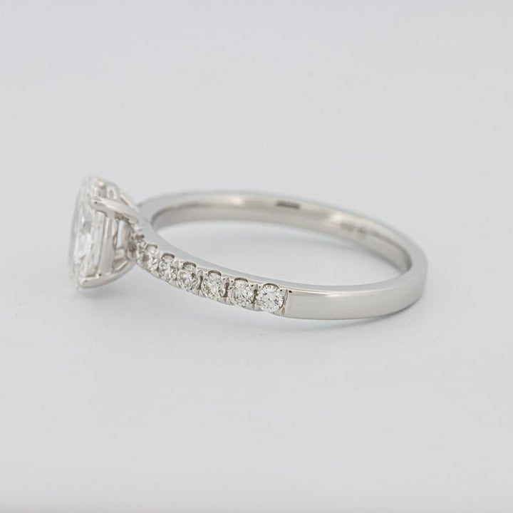 0.70 CT Oval Cut Solitaire Pavé Ring - ZIZOV DIAMONDS
