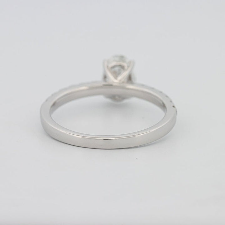 0.70 CT Oval Cut Solitaire Pavé Ring - ZIZOV DIAMONDS