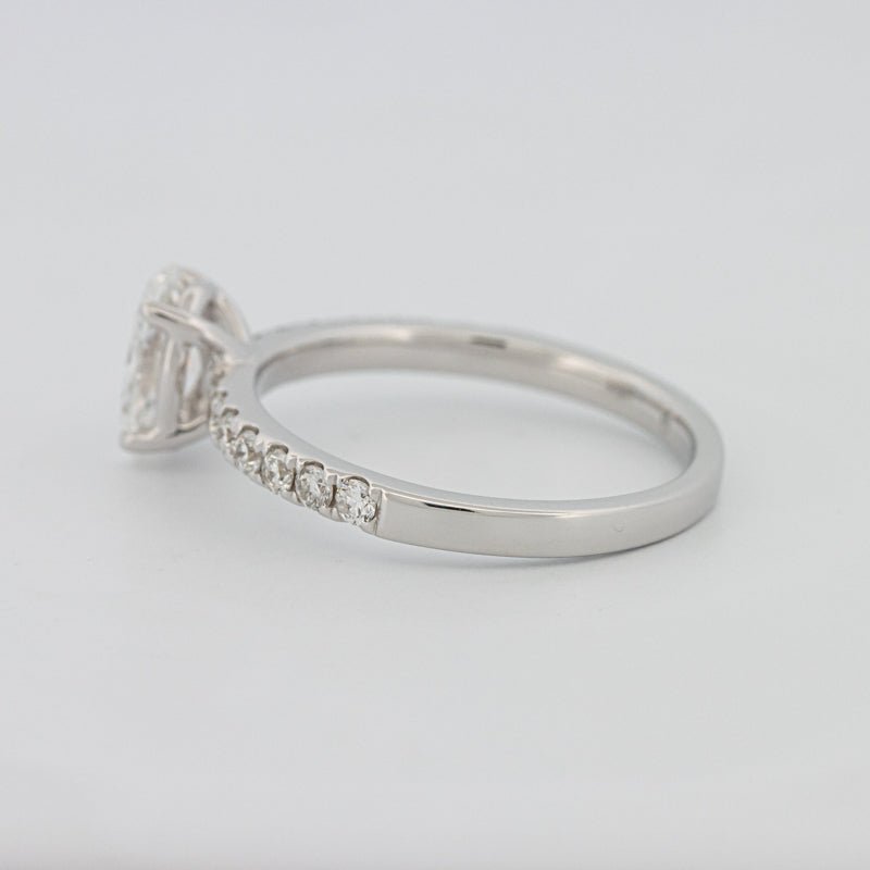 0.70 CT Oval Cut Solitaire Pavé Ring - ZIZOV DIAMONDS