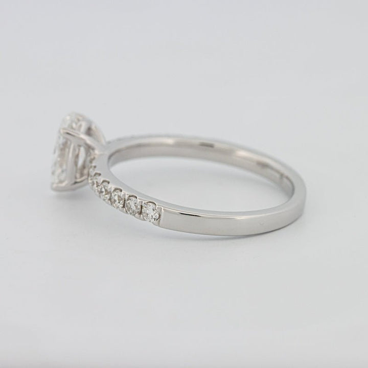 0.70 CT Oval Cut Solitaire Pavé Ring - ZIZOV DIAMONDS