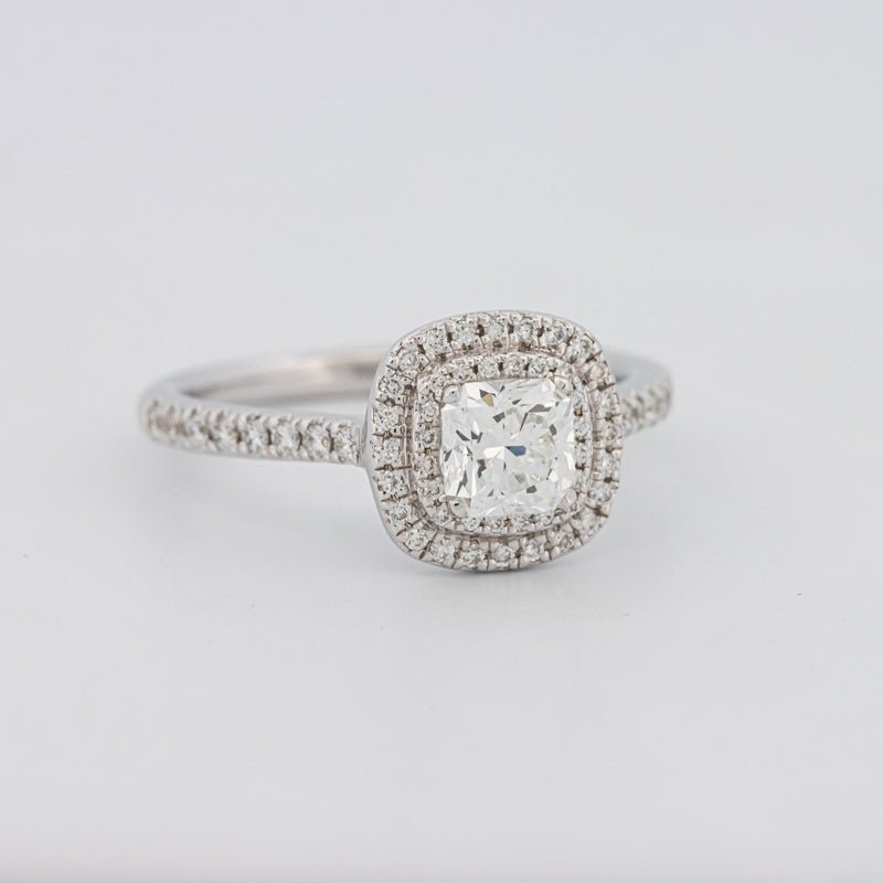 0.70 CT Square Radiant Double Halo Solitaire - ZIZOV DIAMONDS