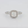 0.70 CT Square Radiant Double Halo Solitaire - ZIZOV DIAMONDS