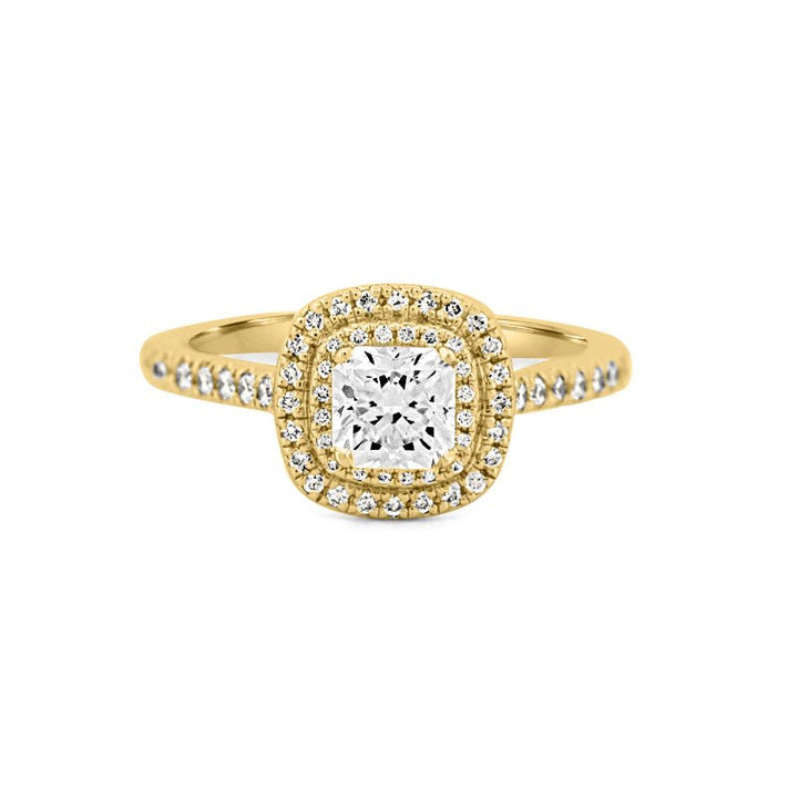 0.70 CT Square Radiant Double Halo Solitaire - ZIZOV DIAMONDS