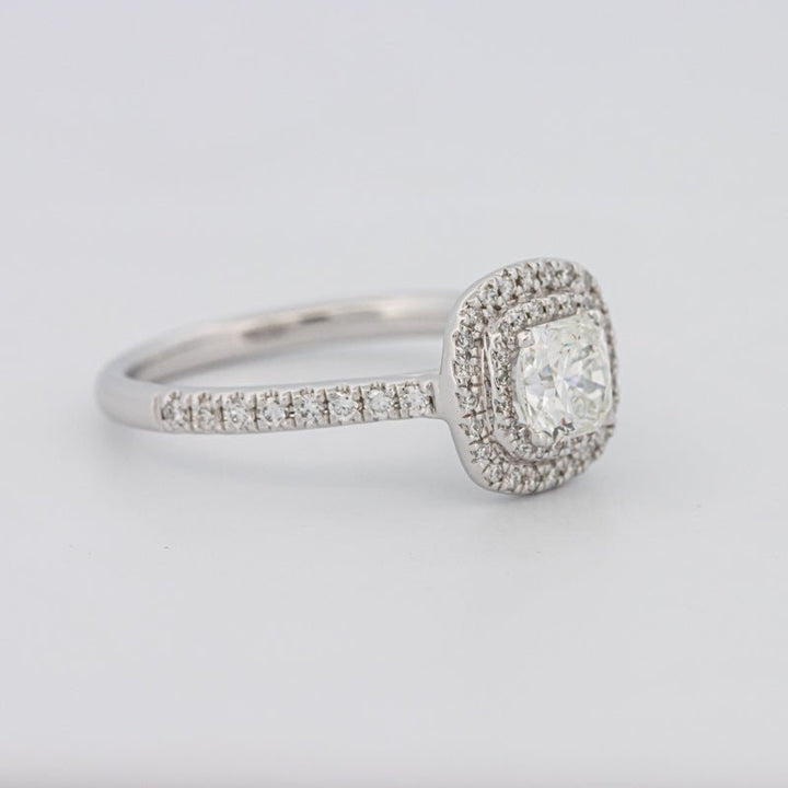 0.70 CT Square Radiant Double Halo Solitaire - ZIZOV DIAMONDS