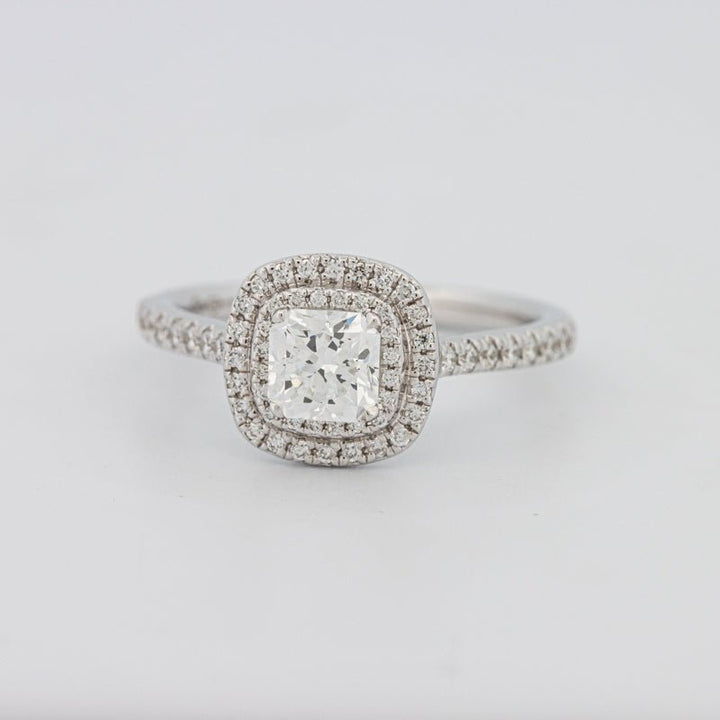 0.70 CT Square Radiant Double Halo Solitaire - ZIZOV DIAMONDS