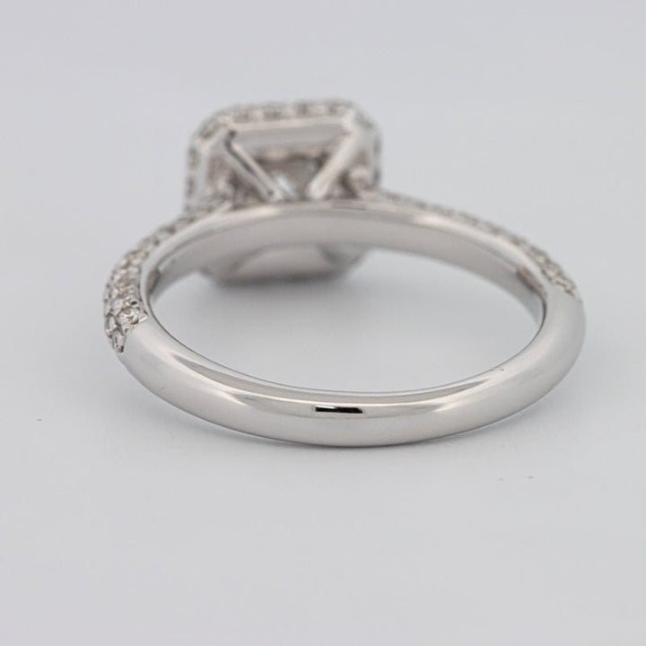 0.70 CT Square Radiant Halo Solitaire Pave Ring - ZIZOV DIAMONDS