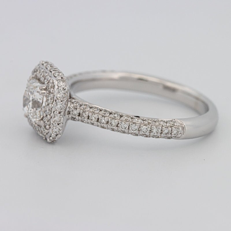 0.70 CT Square Radiant Halo Solitaire Pave Ring - ZIZOV DIAMONDS