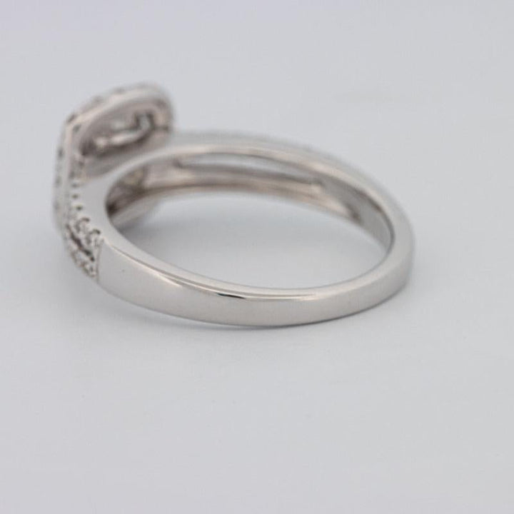 0.70 CT Square Radiant Halo Solitaire with Split Band - ZIZOV DIAMONDS