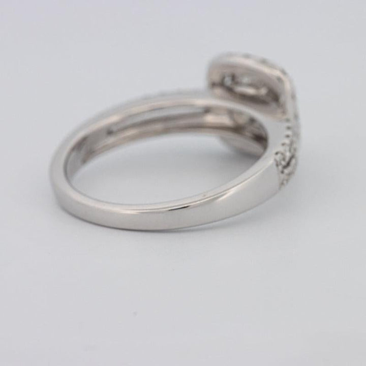 0.70 CT Square Radiant Halo Solitaire with Split Band - ZIZOV DIAMONDS