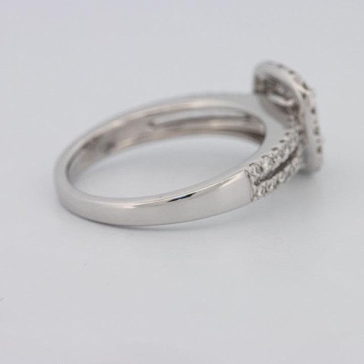 0.70 CT Square Radiant Halo Solitaire with Split Band - ZIZOV DIAMONDS