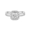 0.70 CT Square Radiant Halo Solitaire with Split Band - ZIZOV DIAMONDS
