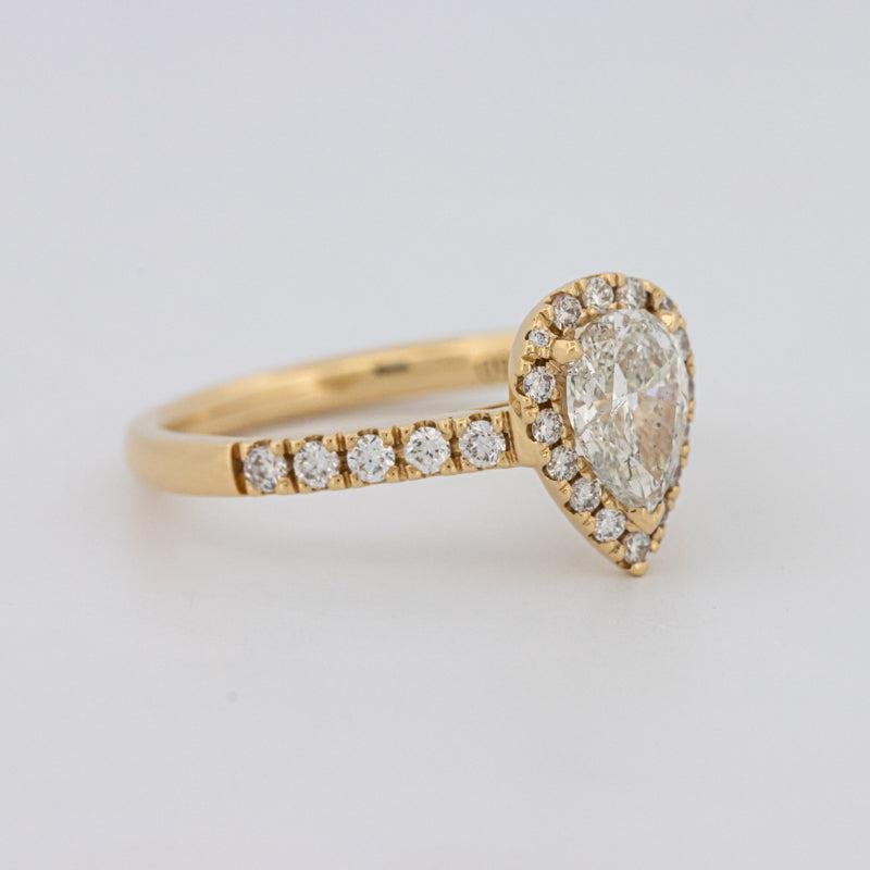 0.75 CT Pearshape Halo Solitaire - ZIZOV DIAMONDS
