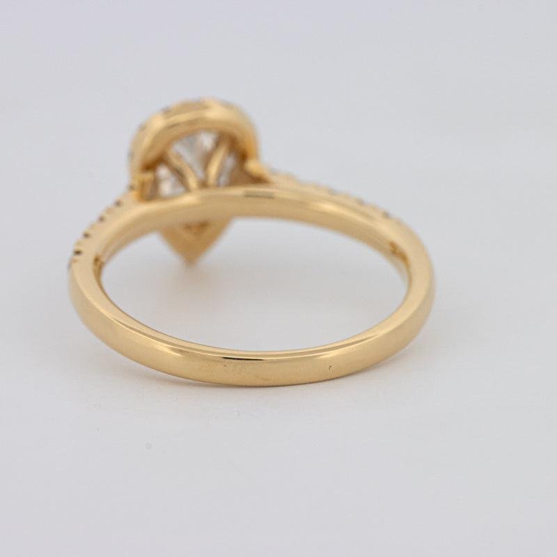 0.75 CT Pearshape Halo Solitaire - ZIZOV DIAMONDS