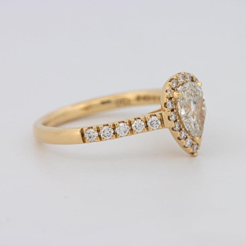 0.75 CT Pearshape Halo Solitaire - ZIZOV DIAMONDS