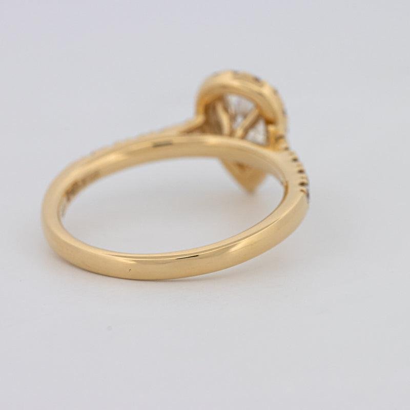 0.75 CT Pearshape Halo Solitaire - ZIZOV DIAMONDS