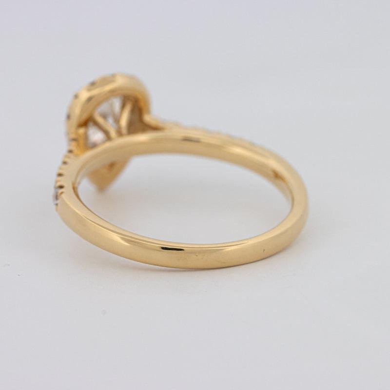 0.75 CT Pearshape Halo Solitaire - ZIZOV DIAMONDS