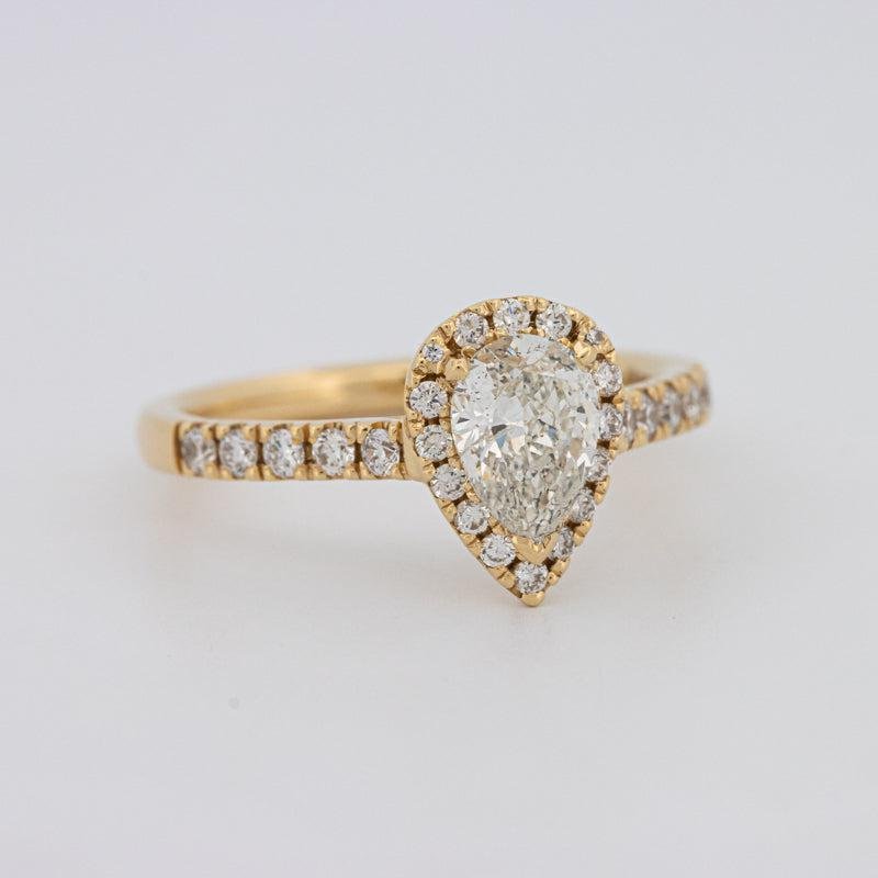 0.75 CT Pearshape Halo Solitaire - ZIZOV DIAMONDS