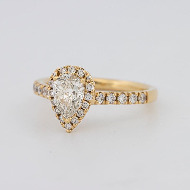 0.75 CT Pearshape Halo Solitaire - ZIZOV DIAMONDS