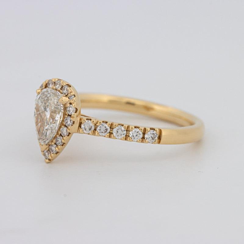 0.75 CT Pearshape Halo Solitaire - ZIZOV DIAMONDS