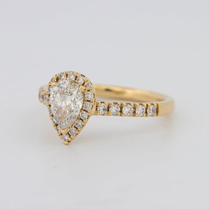 0.75 CT Pearshape Halo Solitaire - ZIZOV DIAMONDS