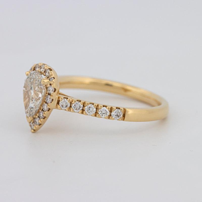 0.75 CT Pearshape Halo Solitaire - ZIZOV DIAMONDS