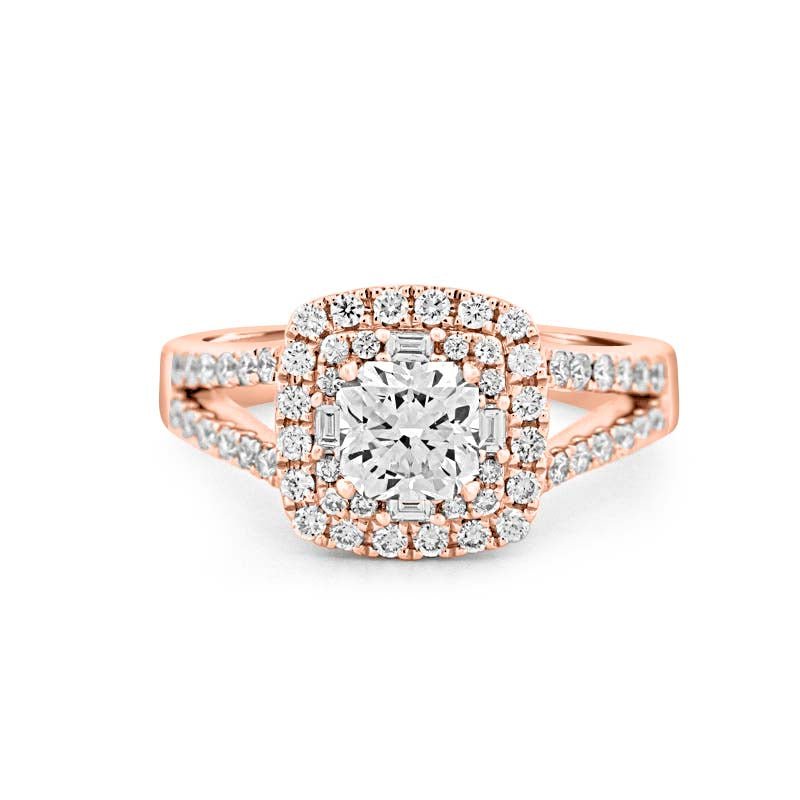 0.75 CT Round Double Halo Solitaire - ZIZOV DIAMONDS