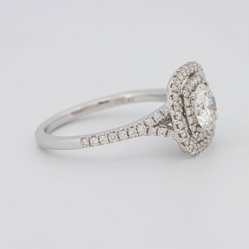 0.80 CT Double Halo Round Solitaire ring - ZIZOV DIAMONDS