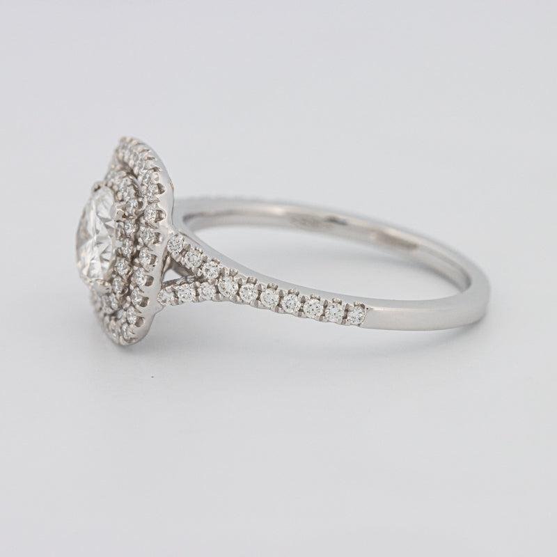 0.80 CT Double Halo Round Solitaire ring - ZIZOV DIAMONDS