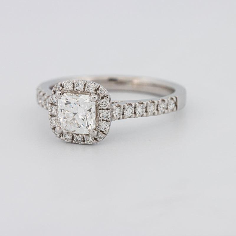0.80 CT Square Radiant Halo Pavé Solitaire - ZIZOV DIAMONDS