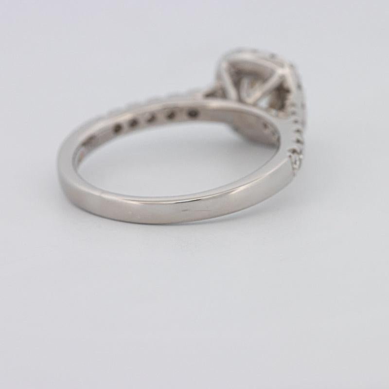 0.80 CT Square Radiant Halo Pavé Solitaire - ZIZOV DIAMONDS