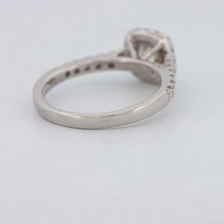 0.80 CT Square Radiant Halo Pavé Solitaire - ZIZOV DIAMONDS