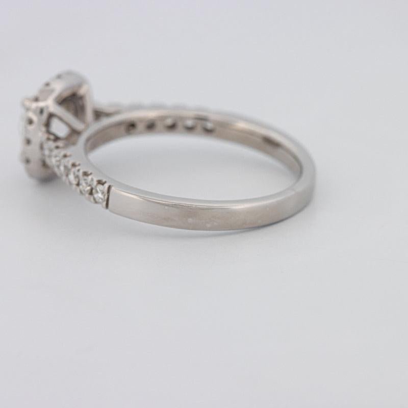 0.80 CT Square Radiant Halo Pavé Solitaire - ZIZOV DIAMONDS