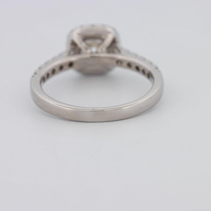 0.80 CT Square Radiant Halo Pavé Solitaire - ZIZOV DIAMONDS